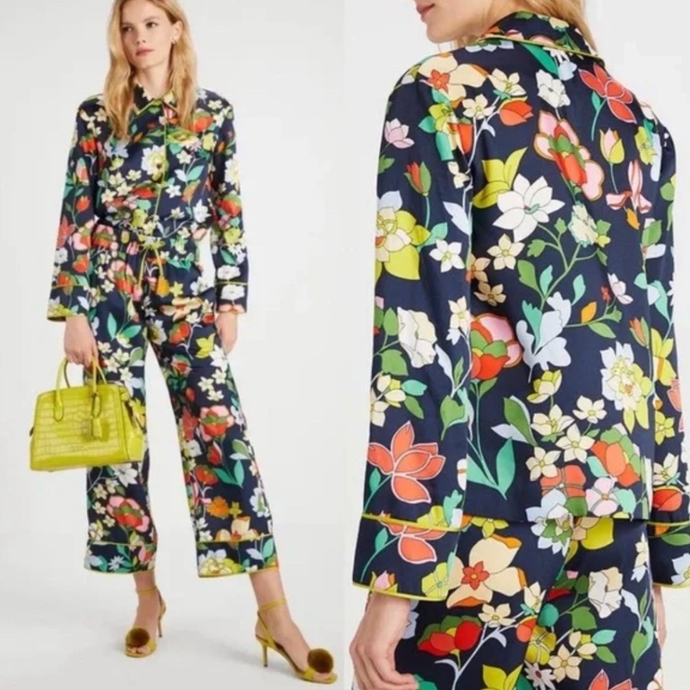 EUC Kate Spade Floral Bed Twill Top
